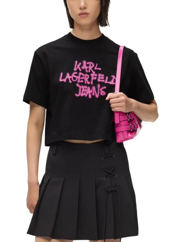 Karl Lagerfeld Jeans Damen T-Shirt Schwarz | online kaufen