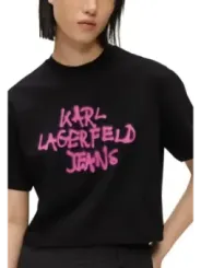 Karl Lagerfeld Jeans Damen T-Shirt Schwarz | online kaufen