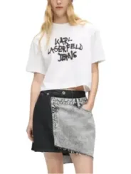 Karl Lagerfeld Jeans Damen T-Shirt Weiß | online kaufen