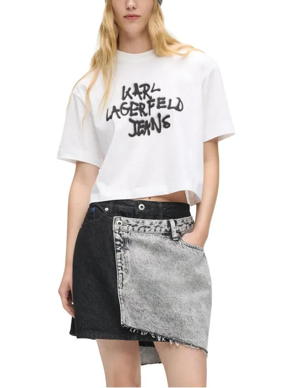 Karl Lagerfeld Jeans Damen T-Shirt Weiß | online kaufen