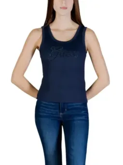 Miete stilvolle Guess Damen Tanktops Blau für Frühling/Sommer