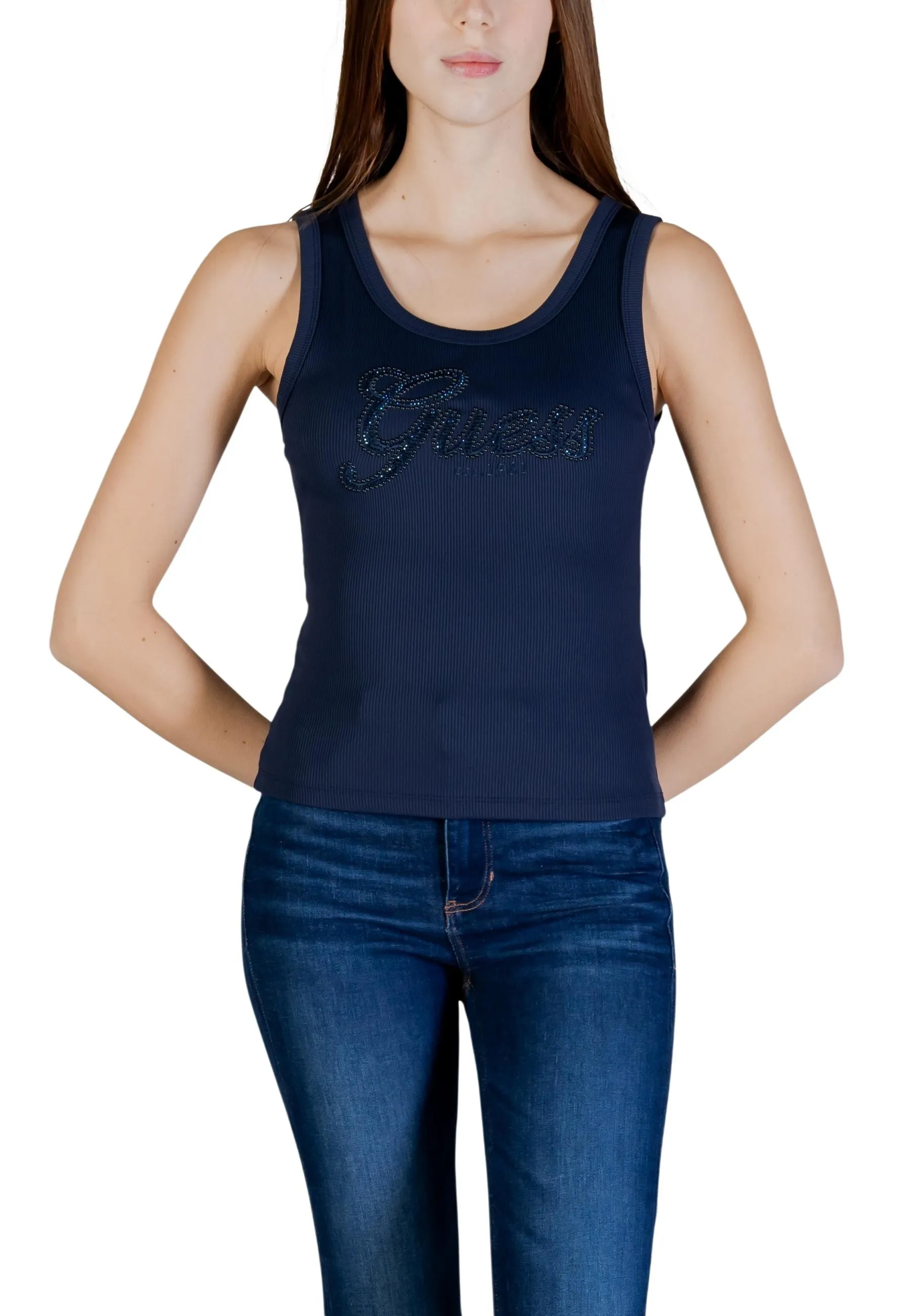 Guess Damen Tank-Tops Blau 507635