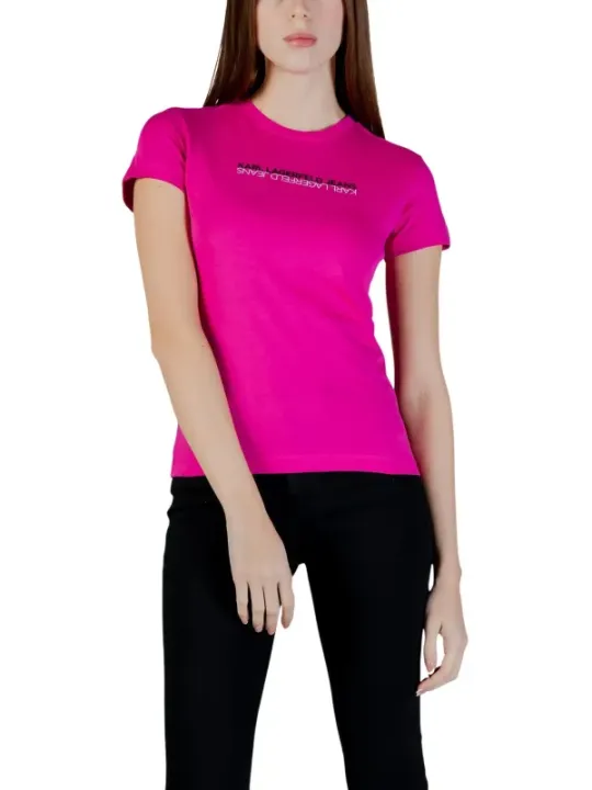 Karl Lagerfeld Jeans Damen T-Shirt Fuchsinrot