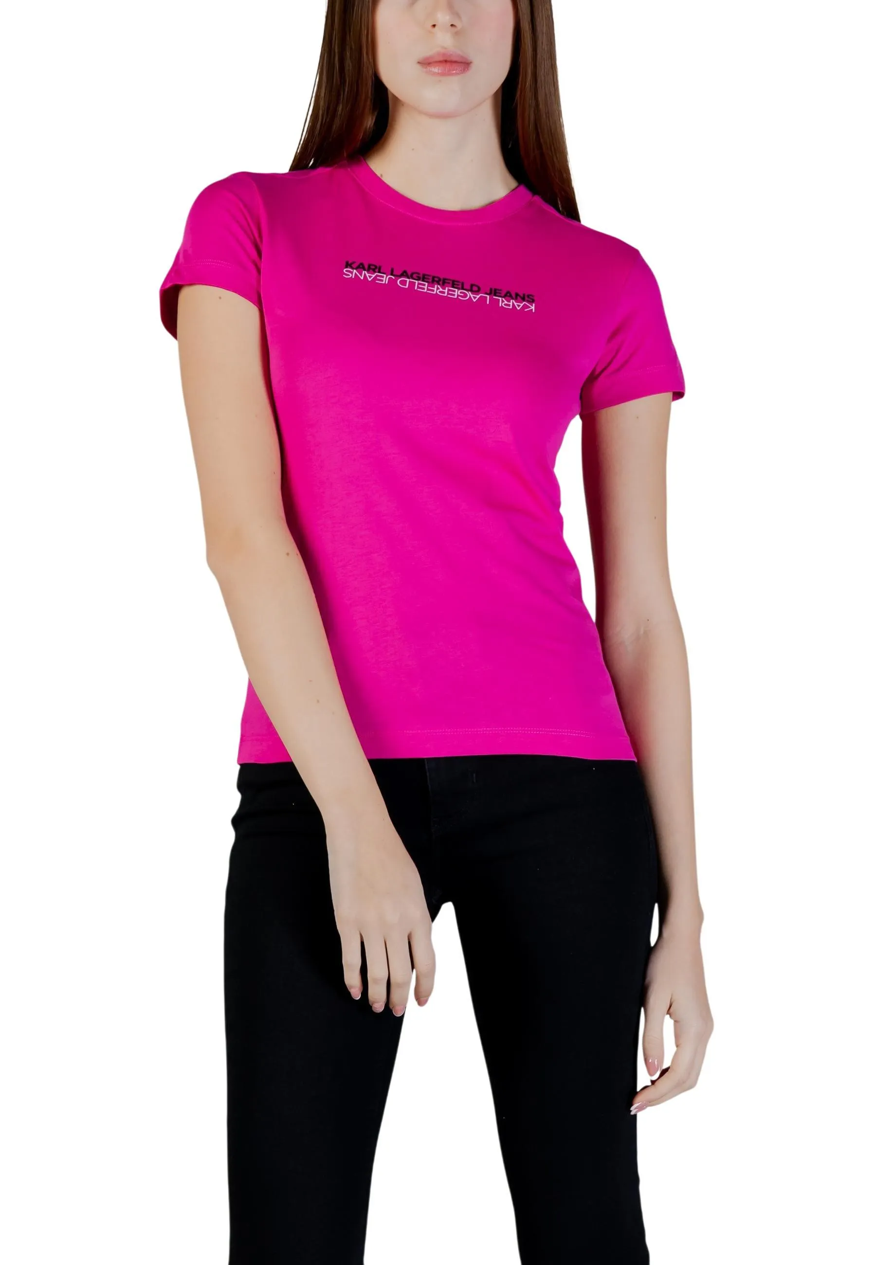 Damen T-Shirt Fuchsinrot 507673