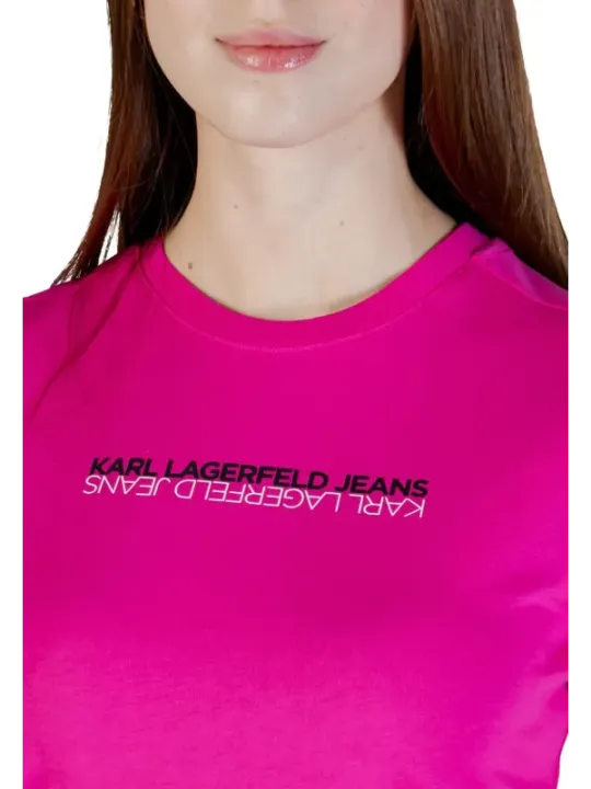 Karl Lagerfeld Jeans Damen T-Shirt Fuchsinrot