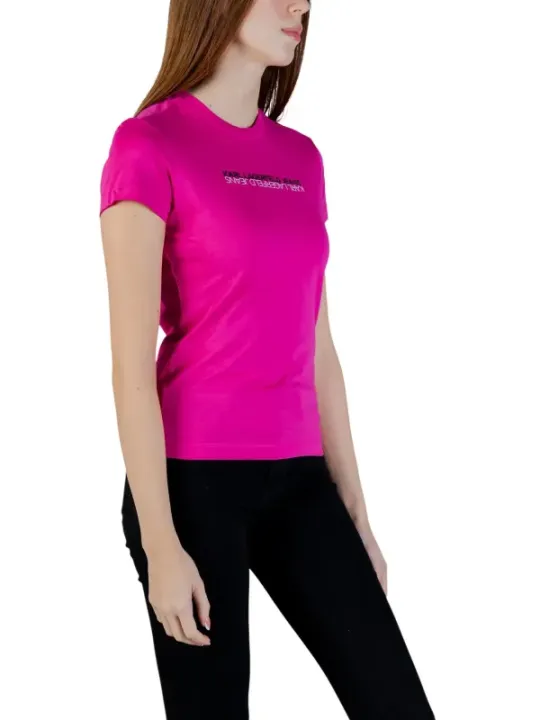 Karl Lagerfeld Jeans Damen T-Shirt Fuchsinrot