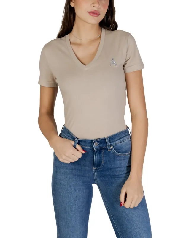 Armani Exchange Damen T-Shirt Beige | online kaufen