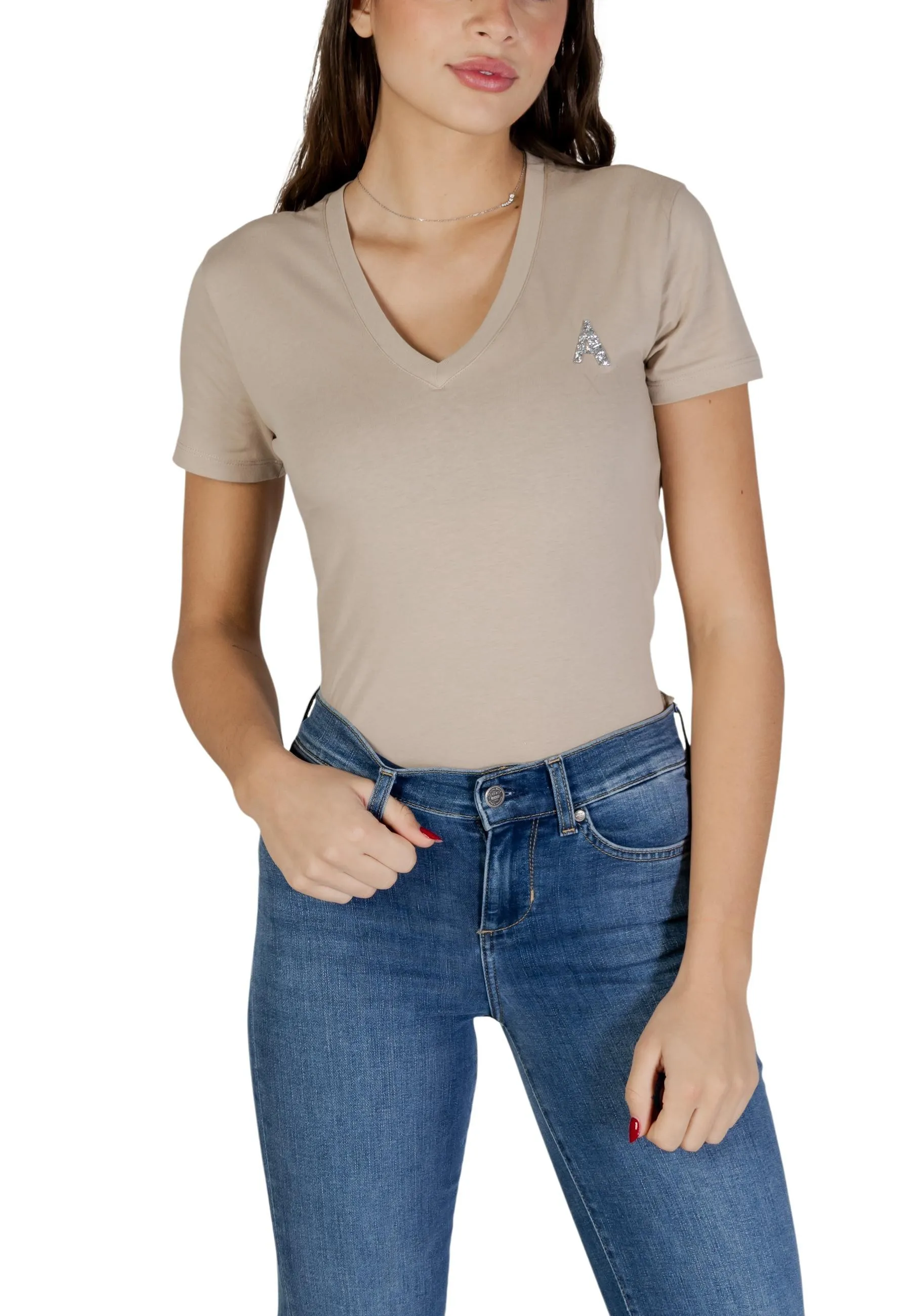 Damen T-Shirt Beige 506049
