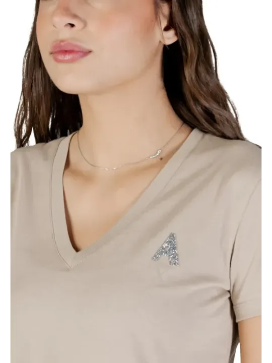 Armani Exchange Damen T-Shirt Beige | online kaufen