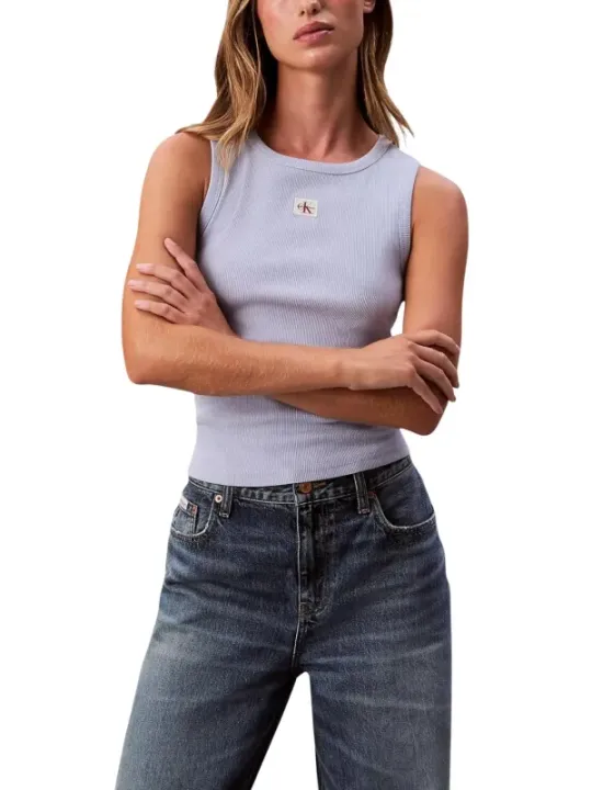 Calvin Klein Jeans Damen Tank-Tops Azurblau | online kaufen