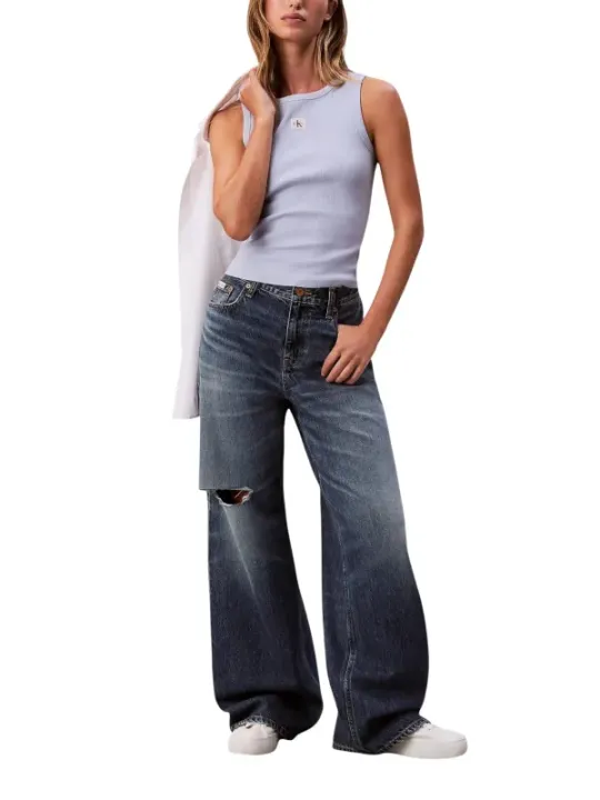 Calvin Klein Jeans Damen Tank-Tops Azurblau | online kaufen