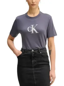 Calvin Klein Jeans Damen T-Shirt Grau | online kaufen