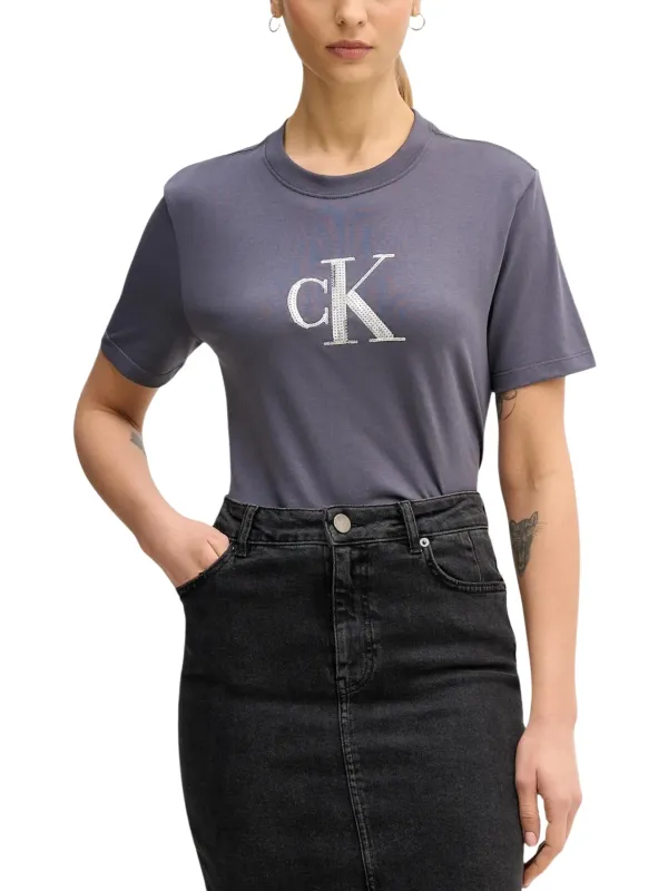Calvin Klein Jeans Damen T-Shirt Grau | online kaufen