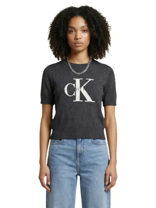 Calvin Klein Jeans Damen Pullover Grau | online kaufen