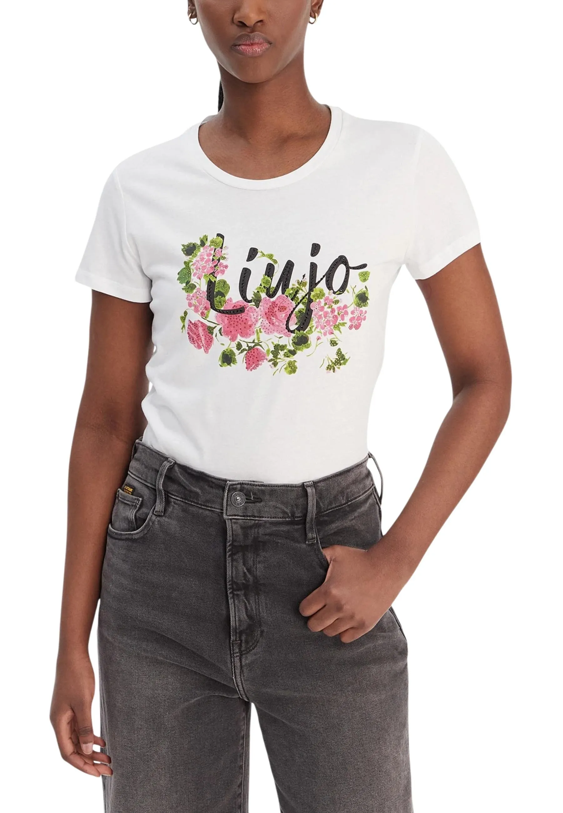 Liu Jo Damen T-Shirt Weiß 506718