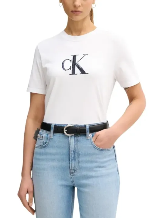 Calvin Klein Jeans Damen T-Shirt Weiß | online kaufen