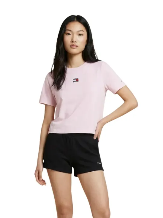 Tommy Hilfiger Jeans Damen T-Shirt Rosa | online kaufen