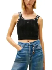 Tommy Hilfiger Jeans Damen Top Schwarz | online kaufen