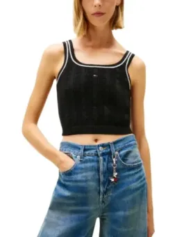 Tommy Hilfiger Jeans Damen Top Schwarz | online kaufen