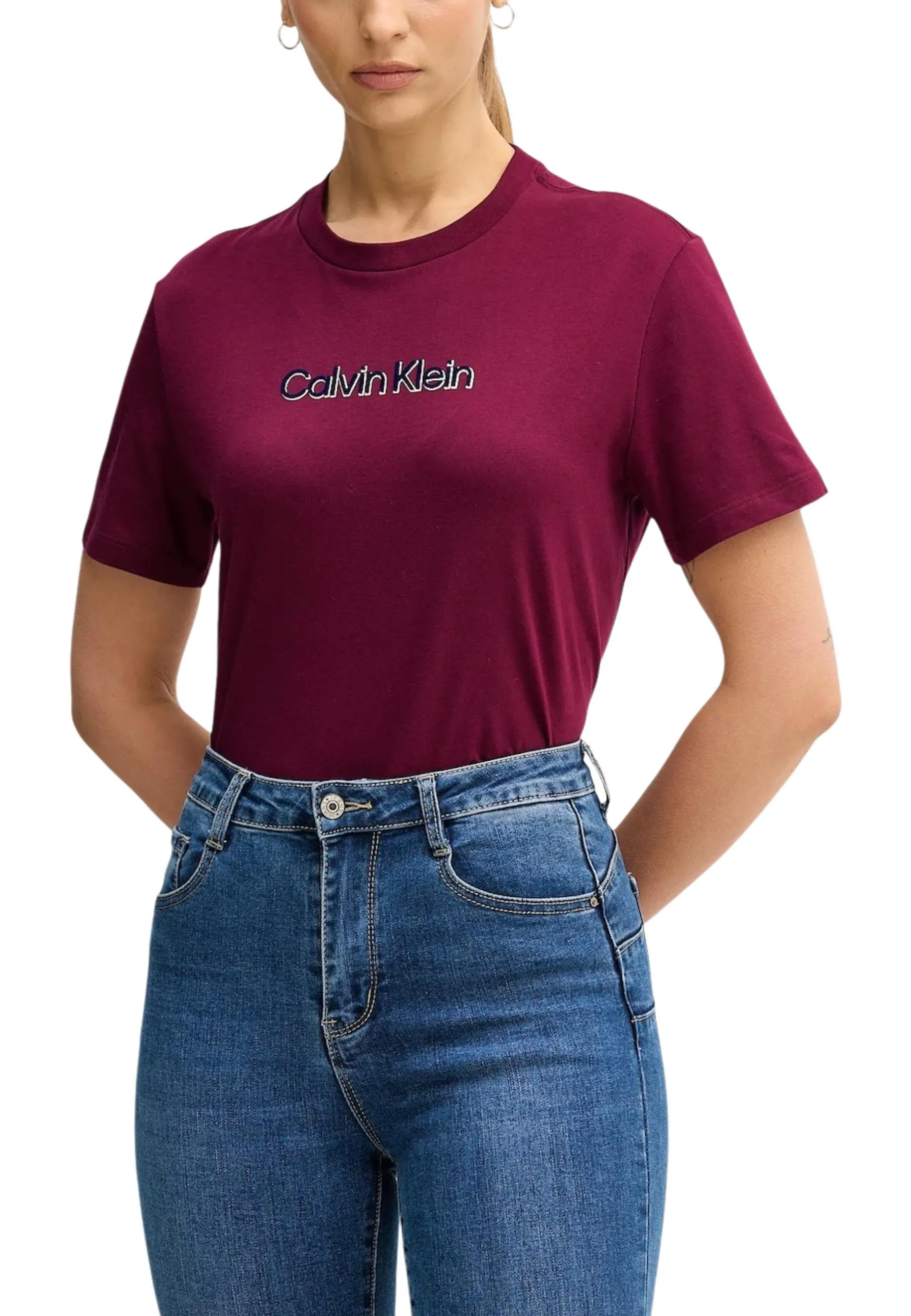 Damen T-Shirt Bordeaux 506695