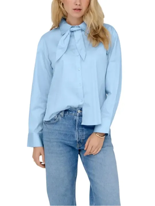 Jacqueline De Yong Damen Hemd Azurblau | online kaufen
