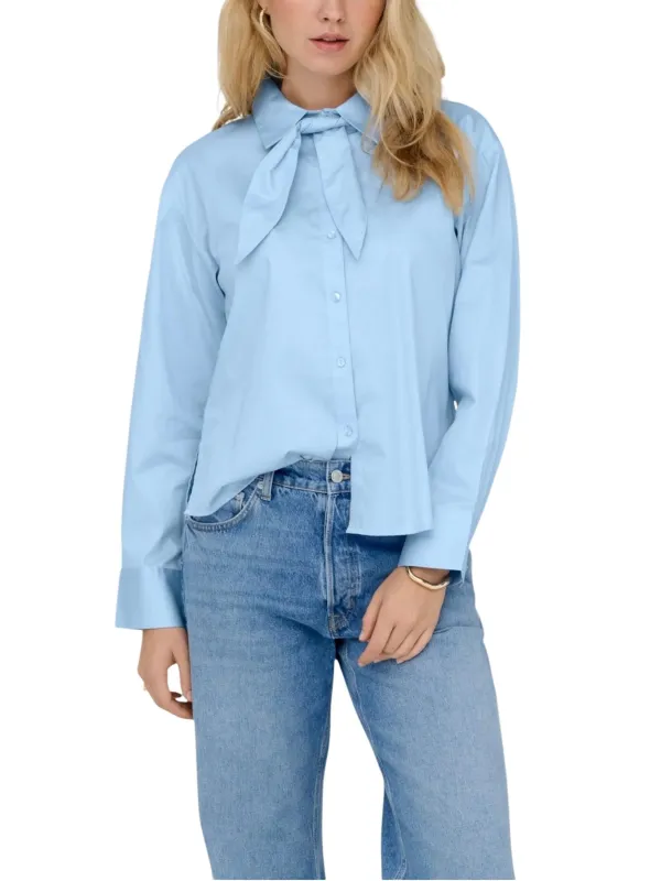 Jacqueline De Yong Damen Hemd Azurblau | online kaufen