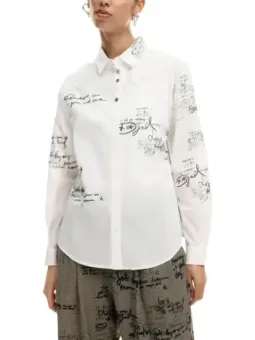 Desigual Damen Hemd Weiß leihen | Flex-Fashion Verleih-Shop