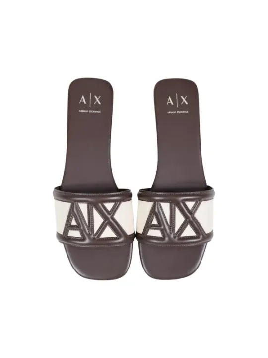 Armani Exchange Damen Pantolette Braun | online kaufen