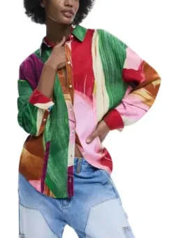 Grünes Desigual Damen Hemd mieten - Flex-Fashion Verleih