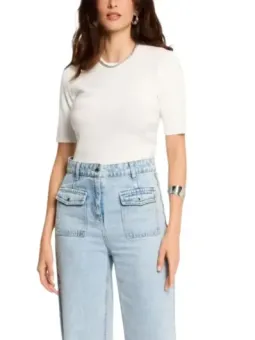 Mieten Sie das Morgan De Toi Damen T-Shirt Weiß bei Flex-Fashion