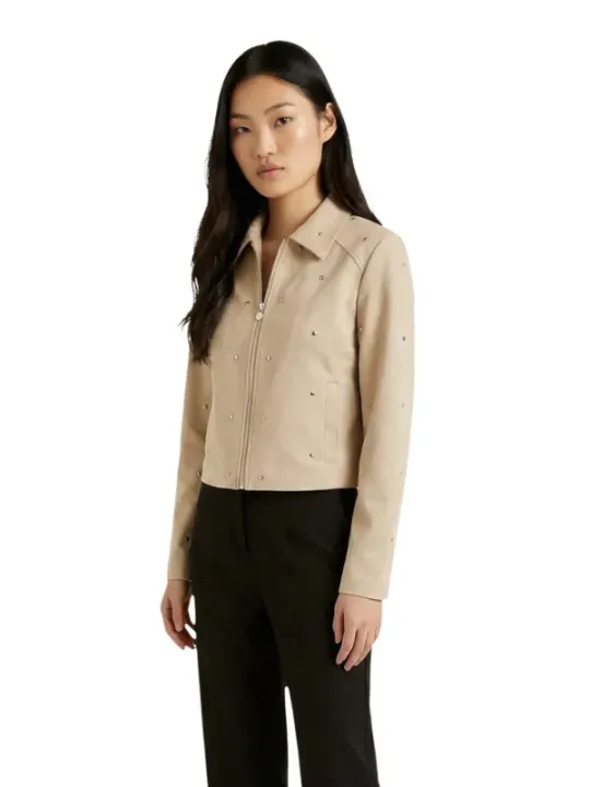 Jacqueline De Yong Damen Kostümjacken Beige | online kaufen