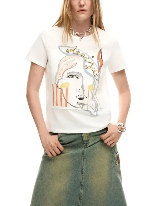 Desigual Damen T-Shirt Weiß | online kaufen