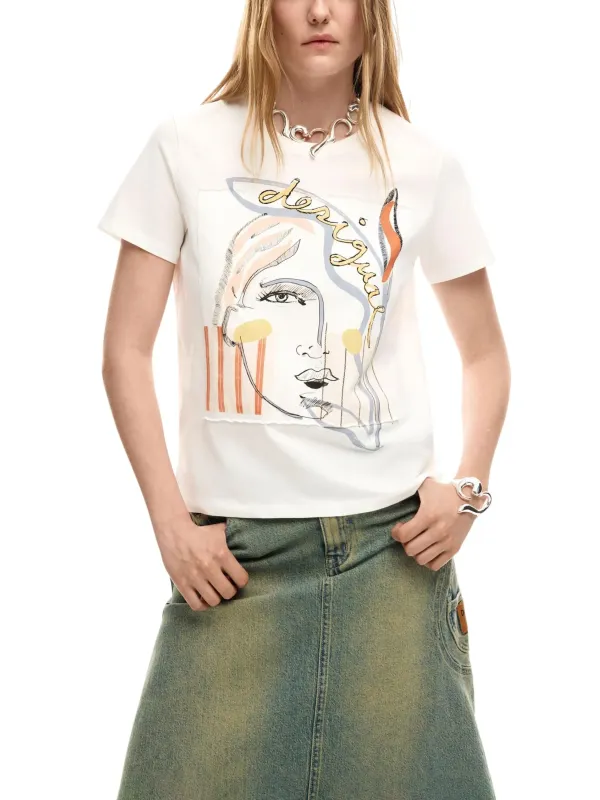 Desigual Damen T-Shirt Weiß | online kaufen