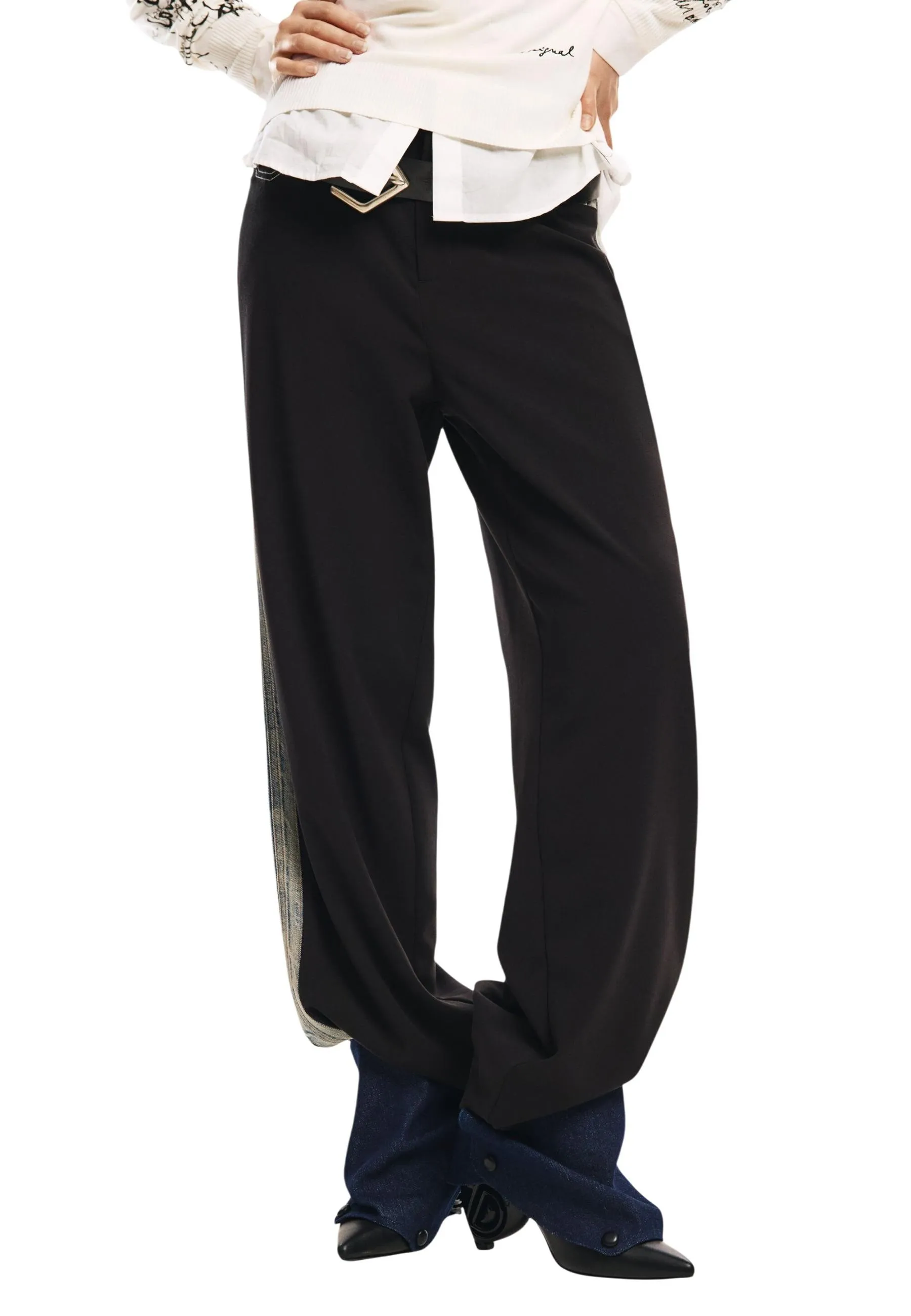 Desigual Damen Hose Schwarz 506336