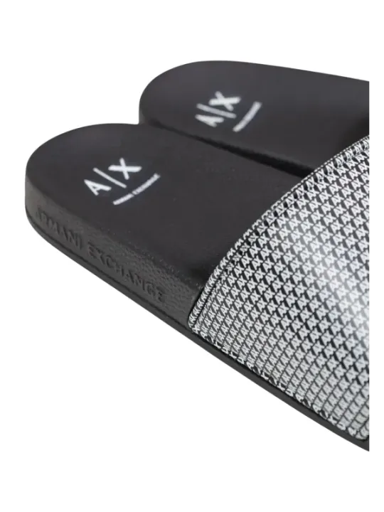 Armani Exchange Herren Pantolette Schwarz | online kaufen