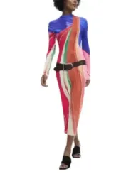 Desigual Damen Kleid Fuchsinrot | online kaufen