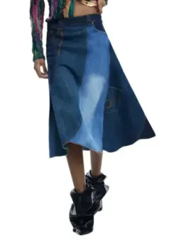 Desigual Damen Rock Blau mieten | Flex-Fashion Verleih