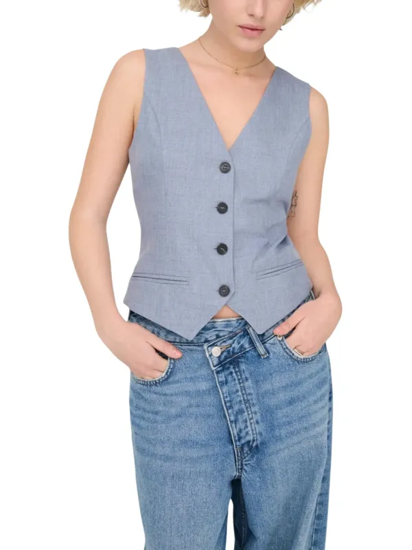 Only Damen Weste Azurblau | online kaufen