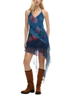 Desigual Damenkleid Blau mieten – Flex-Fashion Verleih-Shop