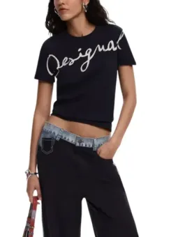 Desigual Damen T-Shirt Schwarz mieten | Flex-Fashion Verleih