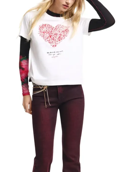 Desigual Damen T-Shirt Weiß | online kaufen
