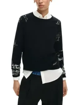 Desigual Damen Pullover Schwarz mieten – Flex-Fashion Verleih