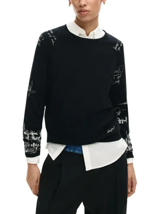 Desigual Damen Pullover Schwarz | online kaufen