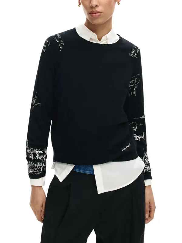 Desigual Damen Pullover Schwarz | online kaufen
