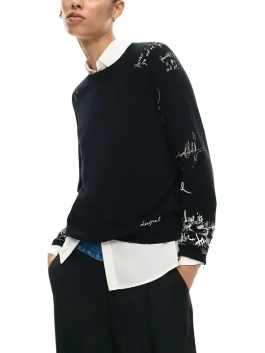 Desigual Damen Pullover Schwarz | online kaufen