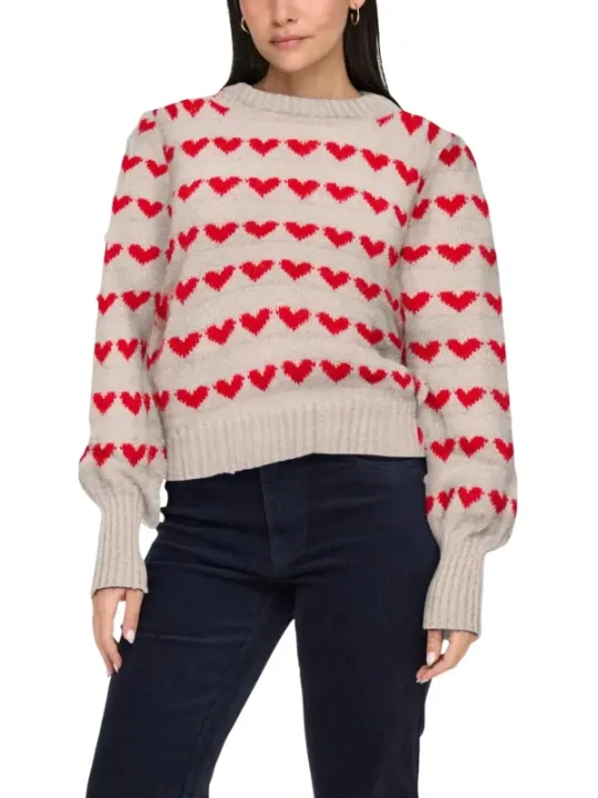 Jacqueline De Yong Damen Pullover Beige | online kaufen