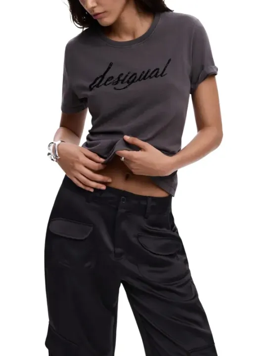 Desigual Damen T-Shirt Grau | online kaufen