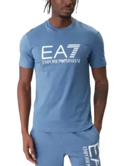 Ea7 Herren T-Shirt Azurblau leihen - Flex-Fashion Verleih