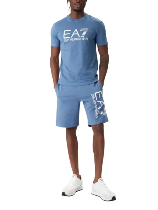 Ea7 Herren T-Shirt Azurblau | online kaufen