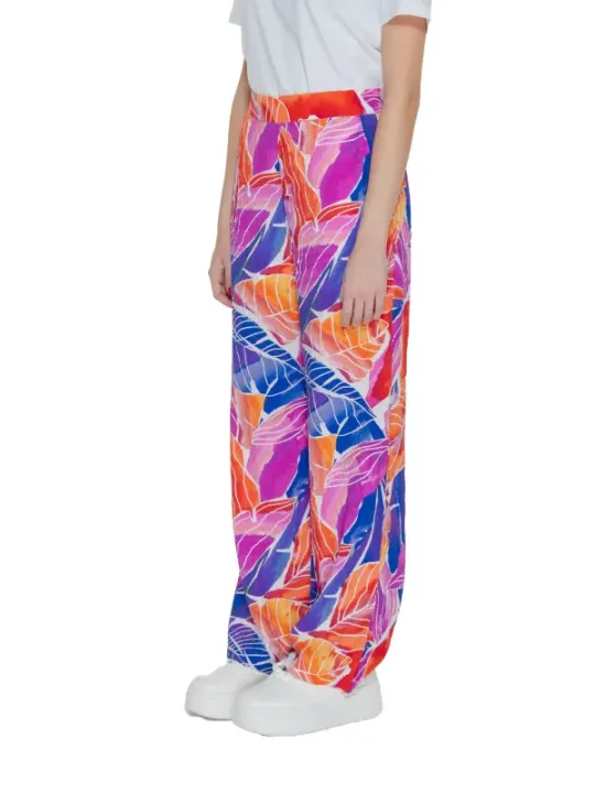 Bunte Blumenmuster Hose Vila Kleidung